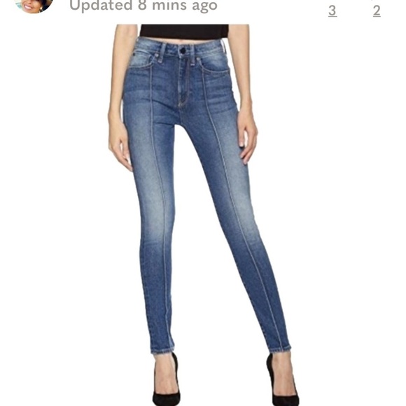 30% OFF W ❤ NWOT Hale by AG Women Hara Sculpted High Rise Skinny Jean Pin Tuck - Picture 1 of 7